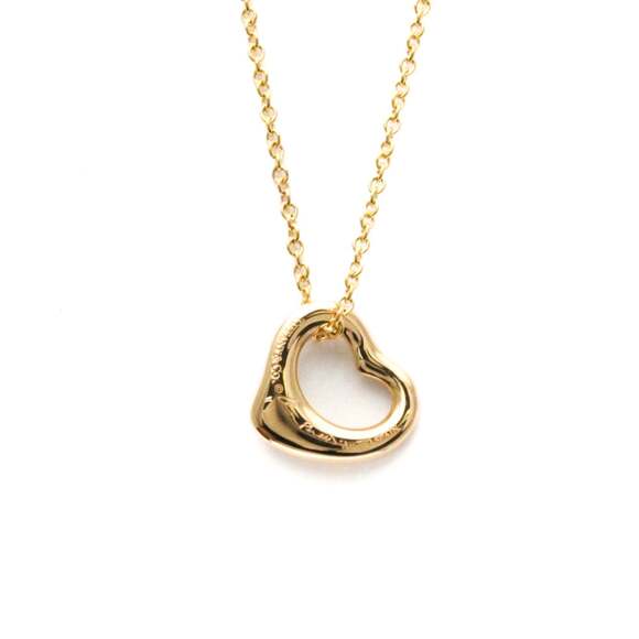 Tiffany Open Heart Pink Gold (18K) No Stone Women,Men Fashion Pendant Necklac... - Picture 2 of 13